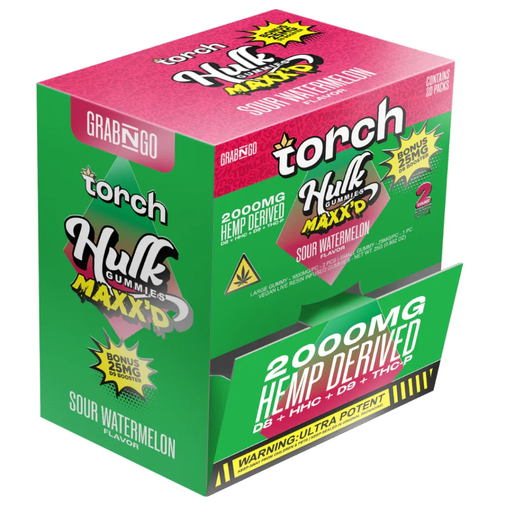 torch hulk maxxd gummies sour watermelon 20pk torch hulk maxxd gummies sour watermelon 20pk