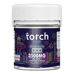 torch haymaker blue razz gummies